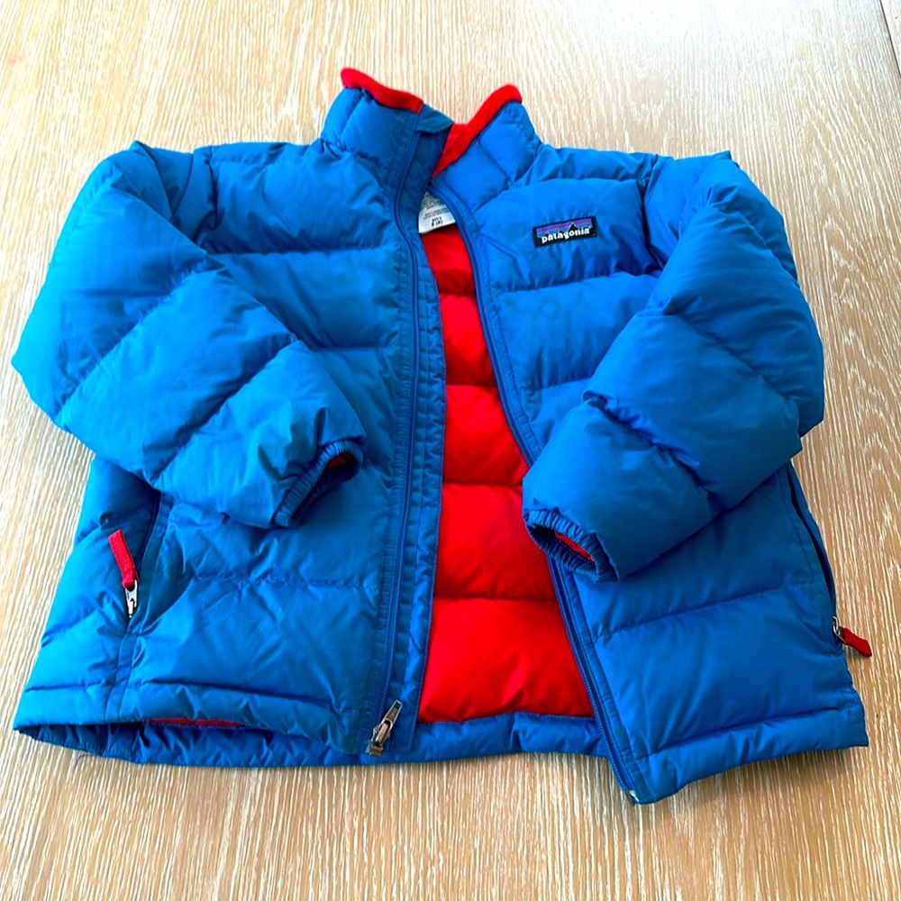 Patagonia Kids Down Puffer Jacket, Blue, Size Small (8)